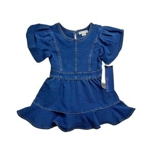 NWT Habitual Puff Sleeve Denim Dress 12 Months